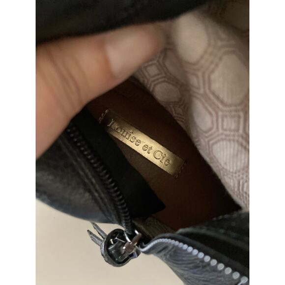 Louise Et Cie Women's Black Leather Boots Tall Riding Size 7.5M - Picture 10 of 11